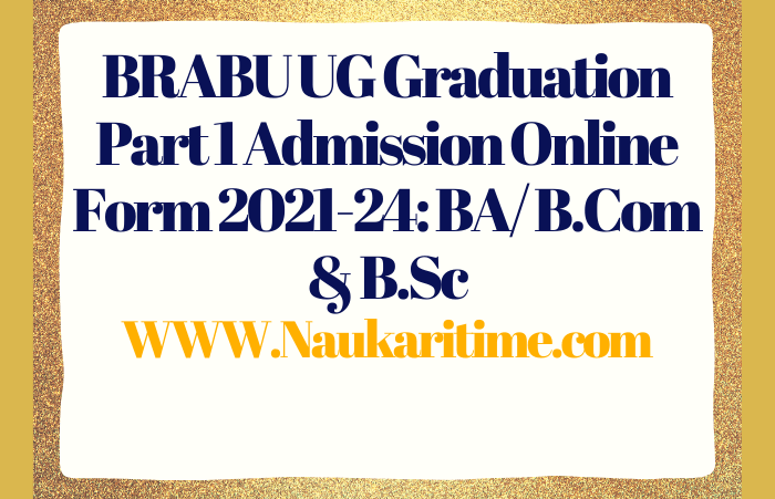 BRABU UG Graduation Part 1 Admission Online Form