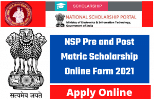 NSP Pre and Post Matric Scholarship Online Form