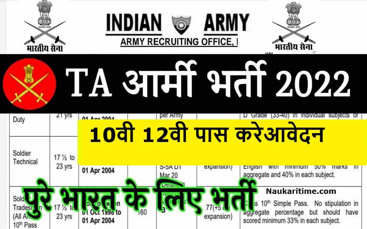 TA Army Bharti 2022