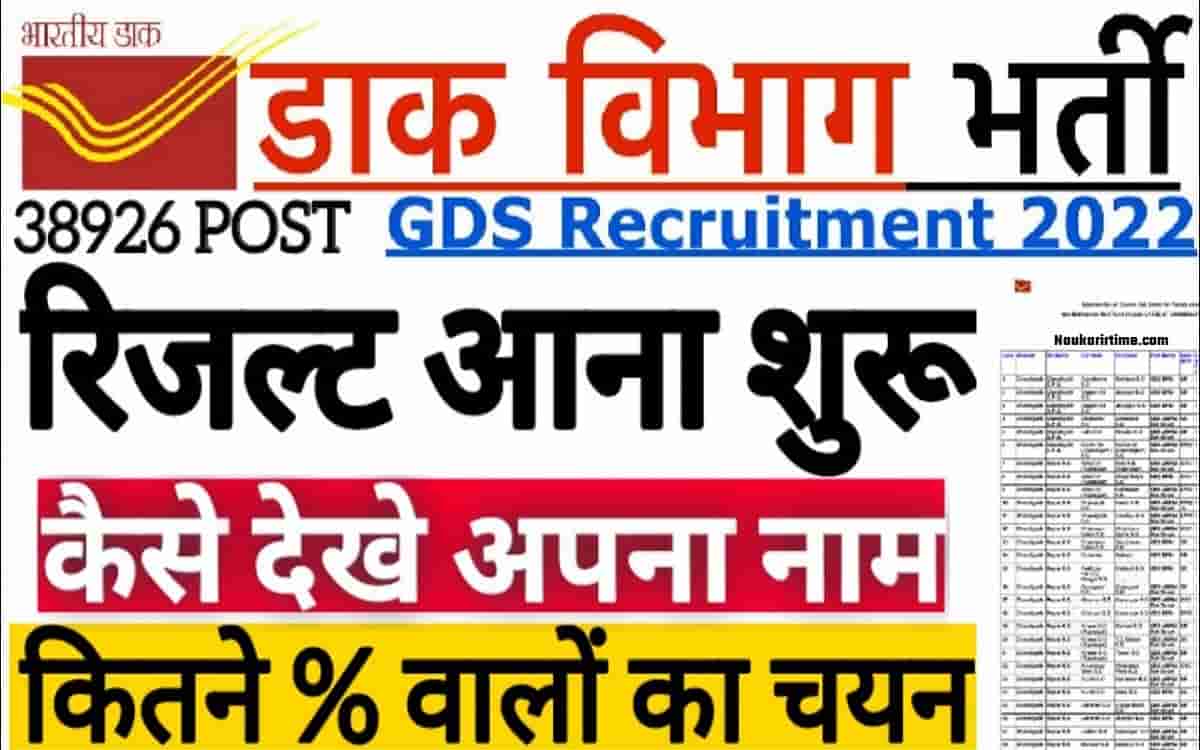 Indian Post GDS Result Date 2022