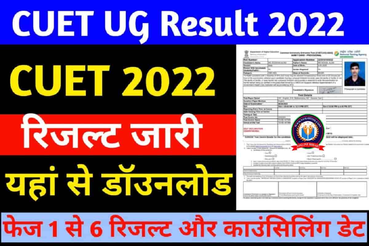 CUET Result 2022 Declared Today Check Here: CUET का रिजल्ट हुआ जारी ...