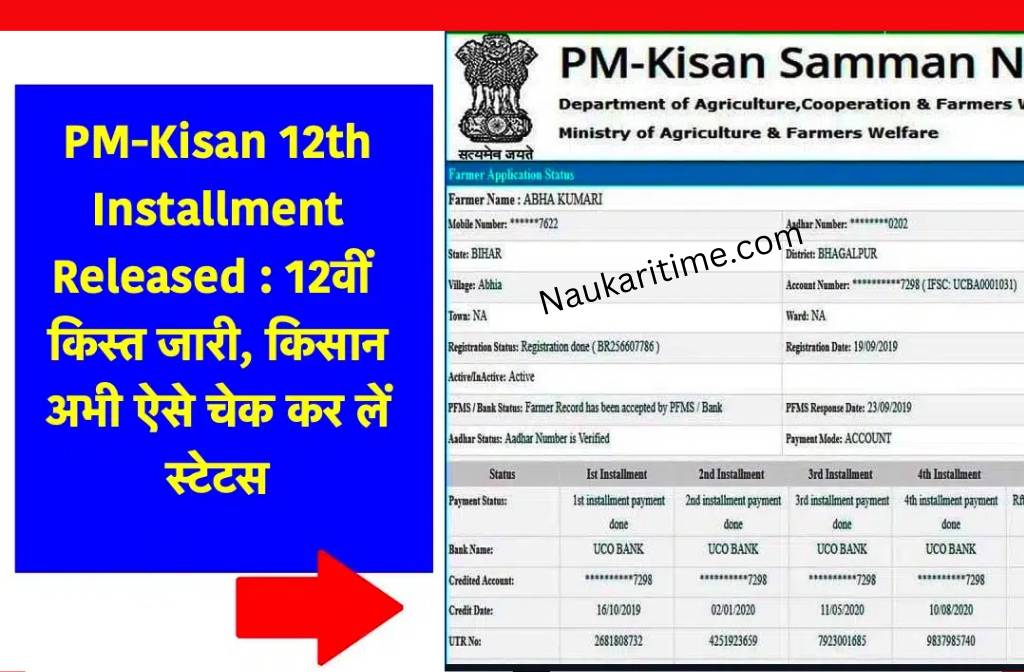 PM-Kisan 12th Installment Released