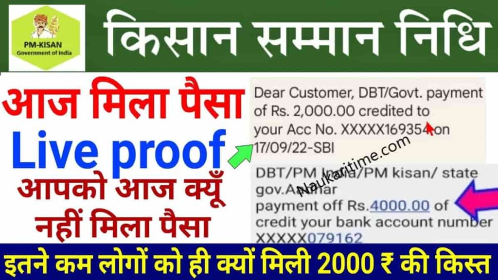 Today PM Kisan Yojana Payment Received ₹2000