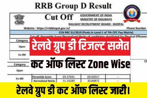 RRB Group D Result Zones Wise