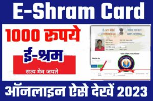 E Shram Card 1000 Status Check Online