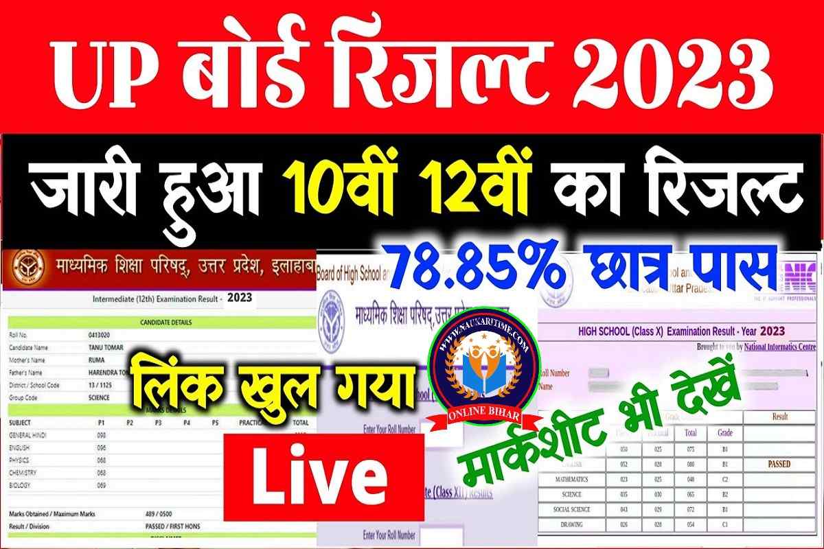 Up Board 10th 12th Result 2023 Link