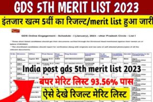 India Post GDS 5th Merit List 2023