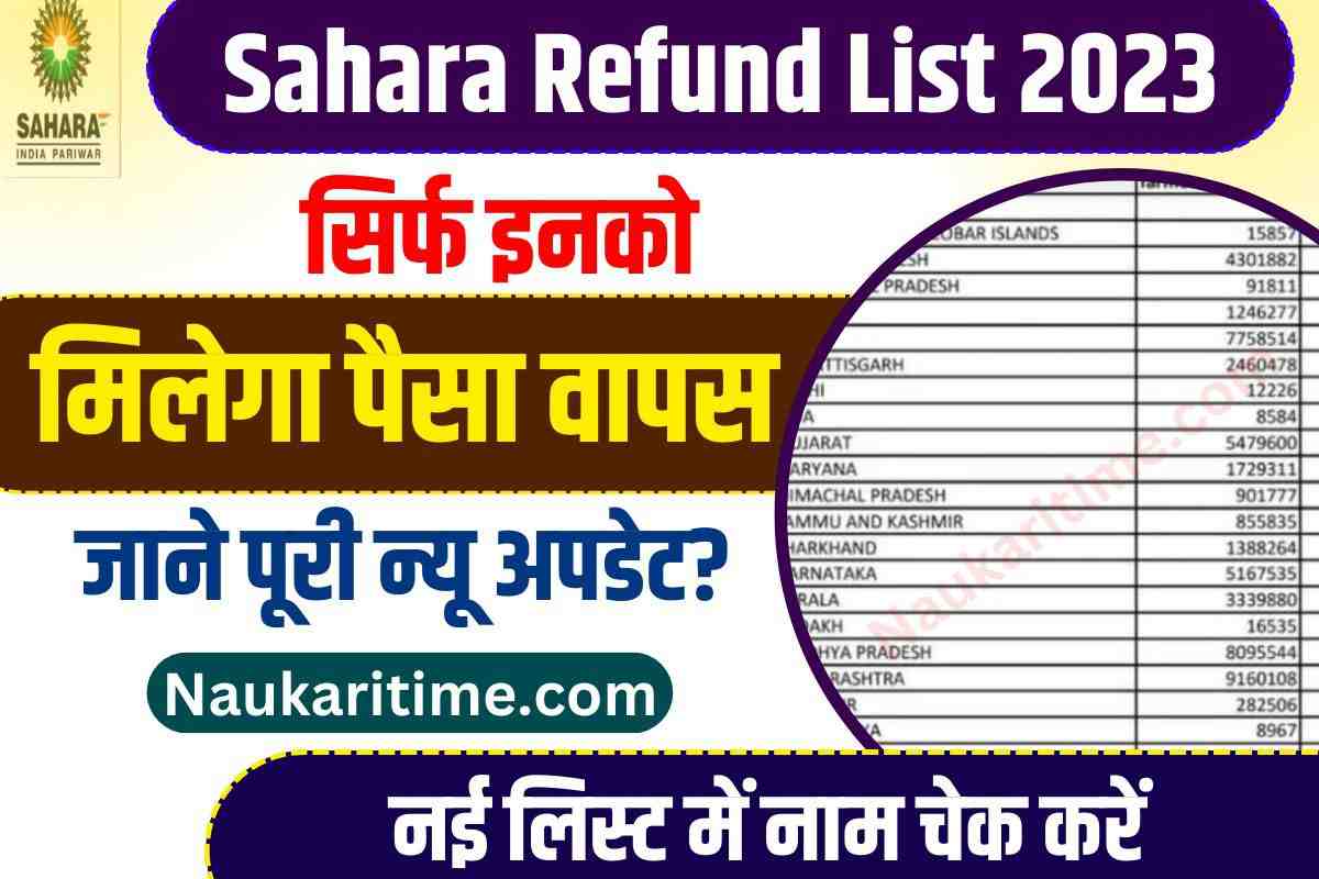 Sahara Refund List 2023