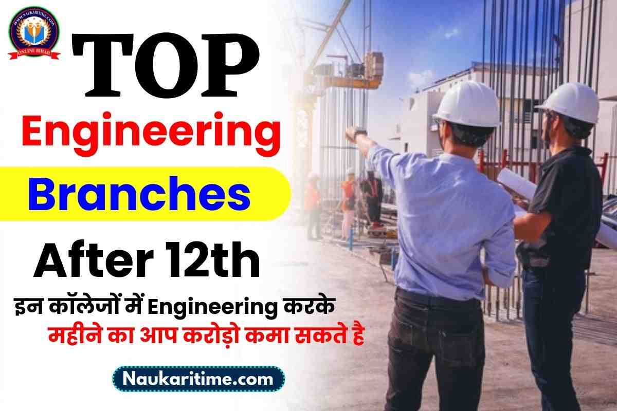 Top Engineering Branches After 12th Top Engineering Branches After 12th