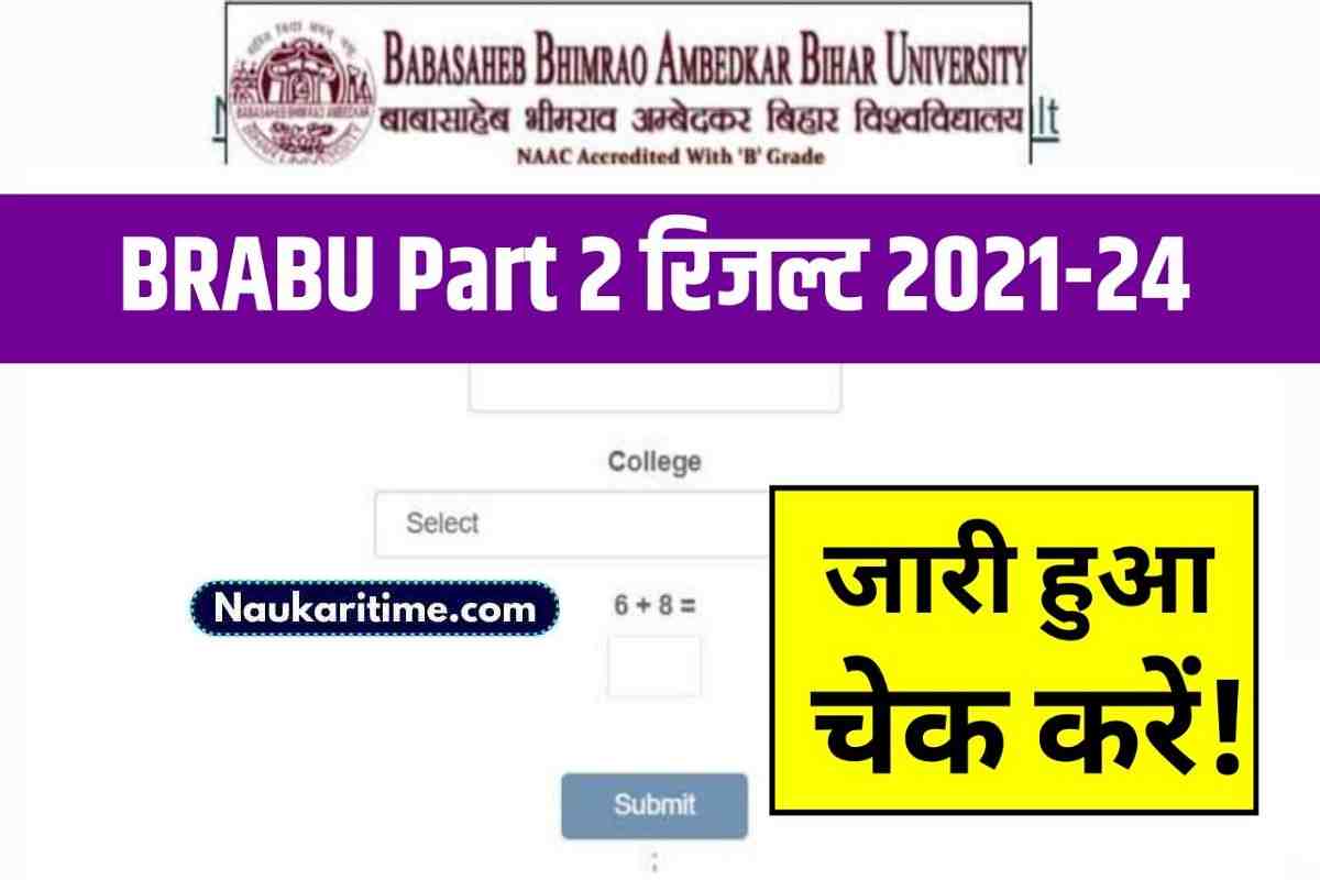 BRABU Part 2 Result 2023 Download Link (Session: 2021-24) BA, B.Sc & B ...