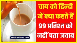 चाय को हिंदी में क्या कहते हैं?