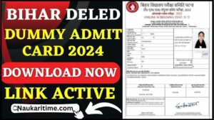 Bihar DELED Dummy Admit Card 2024