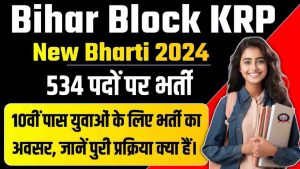 Bihar Block KRP Bharti 2024