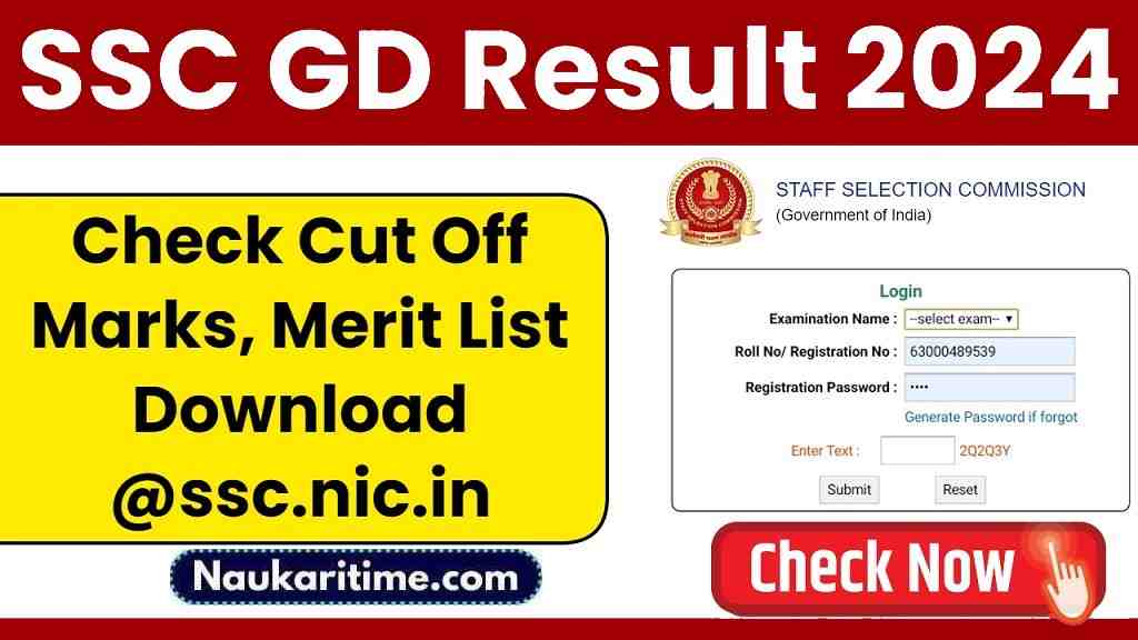 SSC GD Result Link