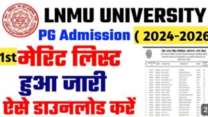 LNMU PG Merit List 2024