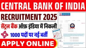 Central Bank Of India Credit Officer Recruitment 2025